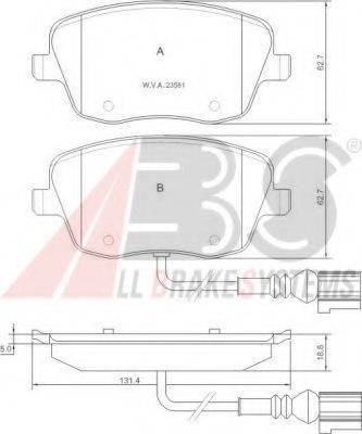 A.B.S. 37338 Комплект тормозных колодок, дисковый тормоз