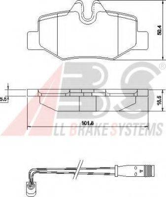 A.B.S. 37450 Комплект тормозных колодок, дисковый тормоз