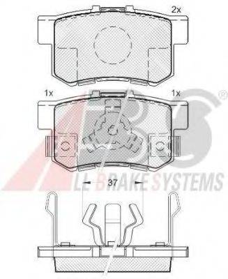 A.B.S. 37510 Комплект тормозных колодок, дисковый тормоз