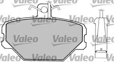 Комплект тормозных колодок, дисковый тормоз VALEO 597088