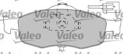 Комплект гальмівних колодок, дискове гальмо VALEO 597170