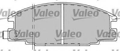 Комплект гальмівних колодок, дискове гальмо VALEO 597093