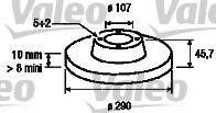 Тормозной диск VALEO 186504