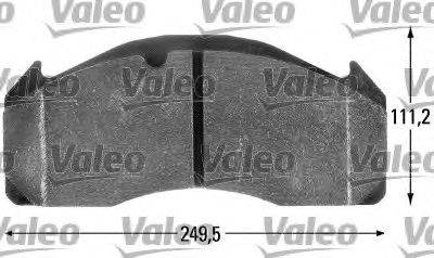 Комплект тормозных колодок, дисковый тормоз VALEO 541703