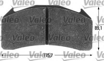 Комплект тормозных колодок, дисковый тормоз VALEO 541701