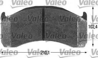 Комплект гальмівних колодок, дискове гальмо VALEO 541702