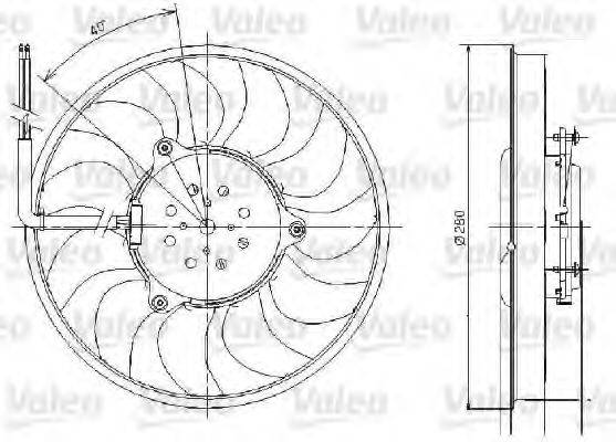 Вентилятор, охлаждение двигателя VALEO 696018
