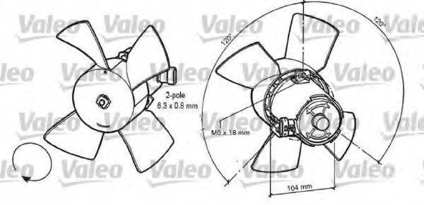 Вентилятор, охолодження двигуна VALEO 696035