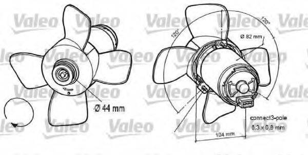 Вентилятор, охолодження двигуна VALEO 696047