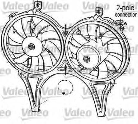 Электродвигатель, вентилятор радиатора VALEO 696050