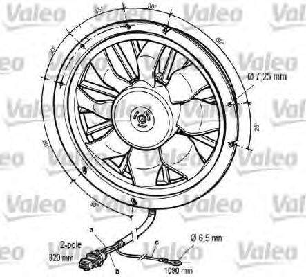 Вентилятор, охолодження двигуна VALEO 696066