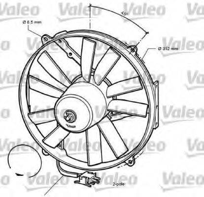 Вентилятор, охолодження двигуна VALEO 696068
