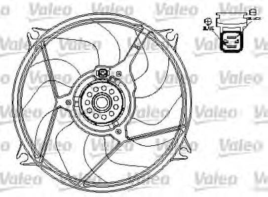 VALEO 696136 Вентилятор, охолодження двигуна