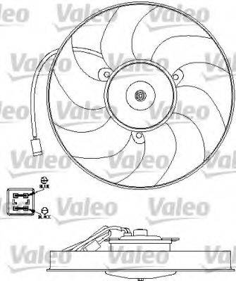 Вентилятор, охлаждение двигателя VALEO 696191