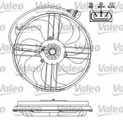 Вентилятор, охлаждение двигателя VALEO 696196