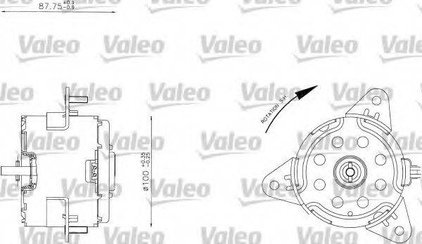 VALEO 698343 Электродвигатель, вентилятор радиатора