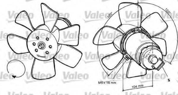 Вентилятор, охолодження двигуна VALEO 698368