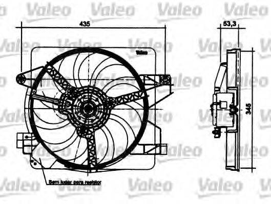 VALEO 698496 Электродвигатель, вентилятор радиатора