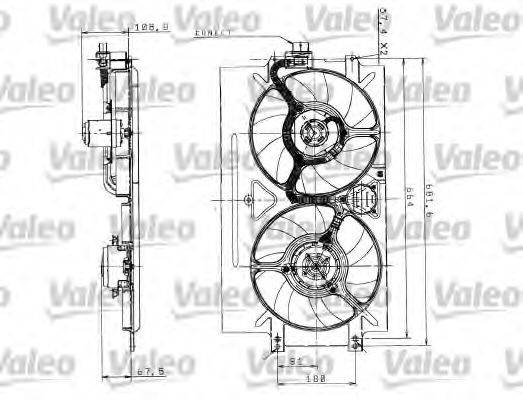 VALEO 698525 Электродвигатель, вентилятор радиатора
