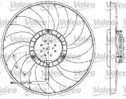 Вентилятор, охолодження двигуна VALEO 698609