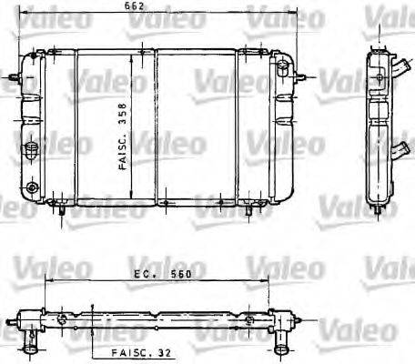 VALEO 730034 Радиатор, охлаждение двигателя