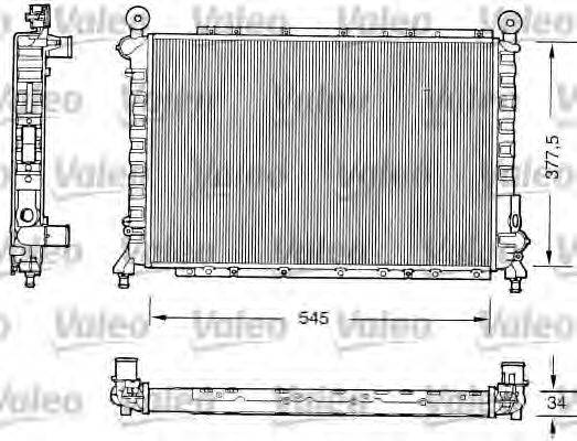 Радиатор, охлаждение двигателя VALEO 731559