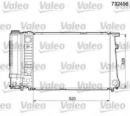 VALEO 732456 Радиатор, охлаждение двигателя