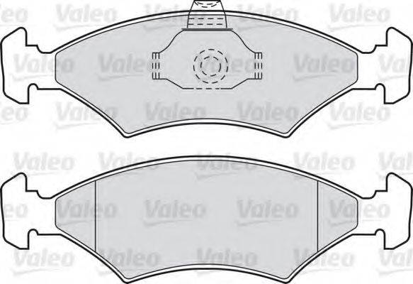 Комплект гальмівних колодок, дискове гальмо VALEO 598042