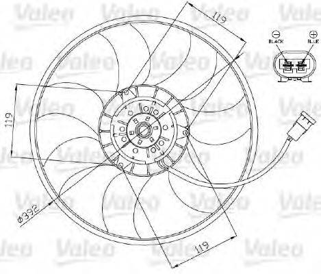 VALEO 696013 Вентилятор, охлаждение двигателя