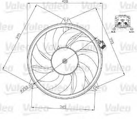 Вентилятор, охолодження двигуна VALEO 696071