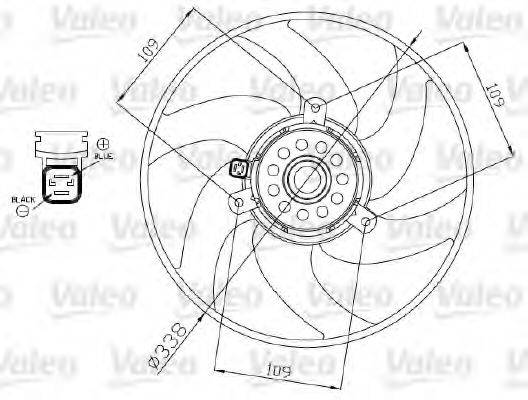 Вентилятор, охолодження двигуна VALEO 698375