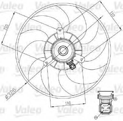 Вентилятор, охолодження двигуна VALEO 698444