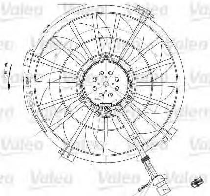 Вентилятор, охолодження двигуна VALEO 698542