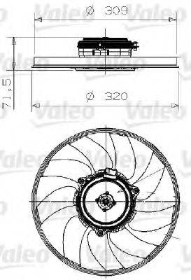 VALEO 696027 Вентилятор, охлаждение двигателя