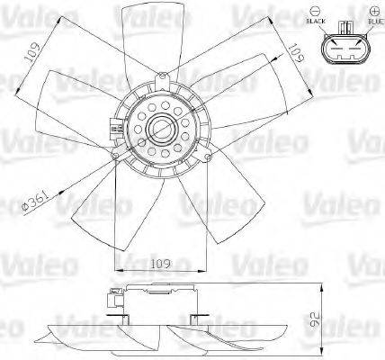 Вентилятор, охолодження двигуна VALEO 696279