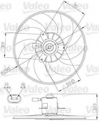 Вентилятор, охолодження двигуна VALEO 696286