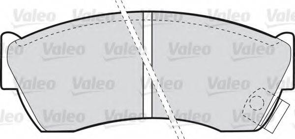 Комплект гальмівних колодок, дискове гальмо VALEO 598666