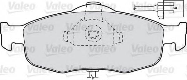 VALEO 598033 Комплект тормозных колодок, дисковый тормоз