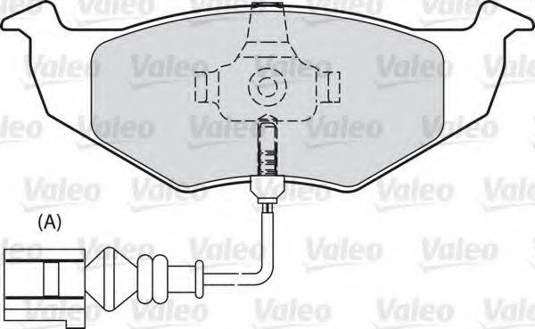 Комплект тормозных колодок, дисковый тормоз VALEO 598488