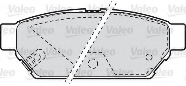 Комплект тормозных колодок, дисковый тормоз VALEO 598844