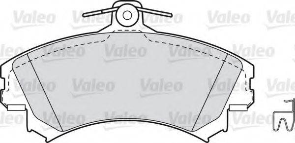 Комплект тормозных колодок, дисковый тормоз VALEO 598318
