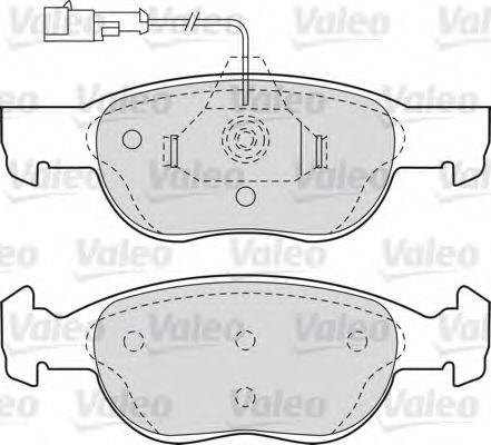 Комплект тормозных колодок, дисковый тормоз VALEO 598040