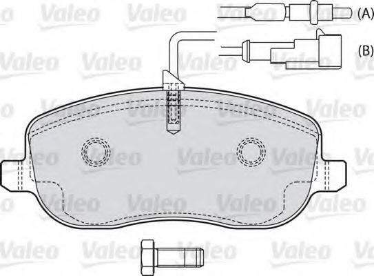 VALEO 598553 Комплект тормозных колодок, дисковый тормоз