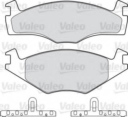 Комплект гальмівних колодок, дискове гальмо VALEO 598128