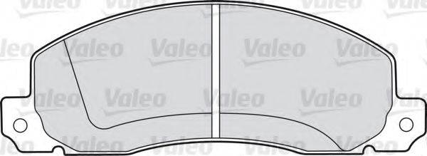 Комплект гальмівних колодок, дискове гальмо VALEO 598086