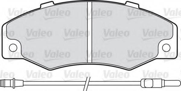 Комплект гальмівних колодок, дискове гальмо VALEO 598082