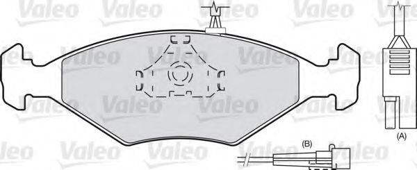 VALEO 540499 Комплект гальмівних колодок, дискове гальмо