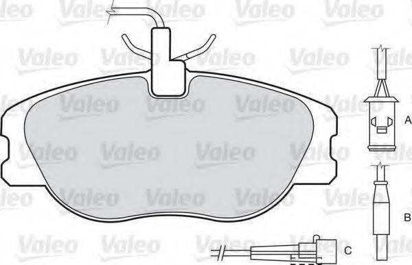 VALEO 598010 Комплект тормозных колодок, дисковый тормоз
