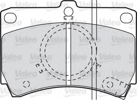 VALEO 598293 Комплект тормозных колодок, дисковый тормоз