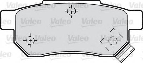 Комплект тормозных колодок, дисковый тормоз VALEO 598053